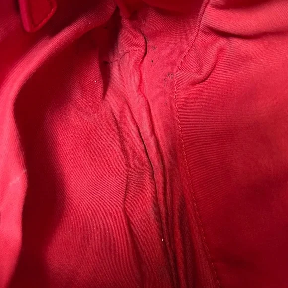 Vintage Fossil Crossbody Cherry red leather zip closure purse as is - Picture 8 of 15